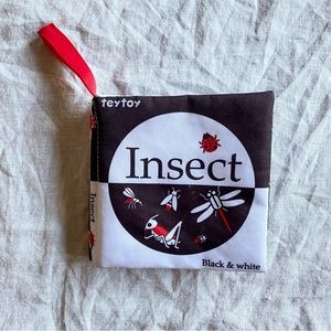 Montessori Baby Black & White Insects Cloth Crinkle Black & White Book Toy